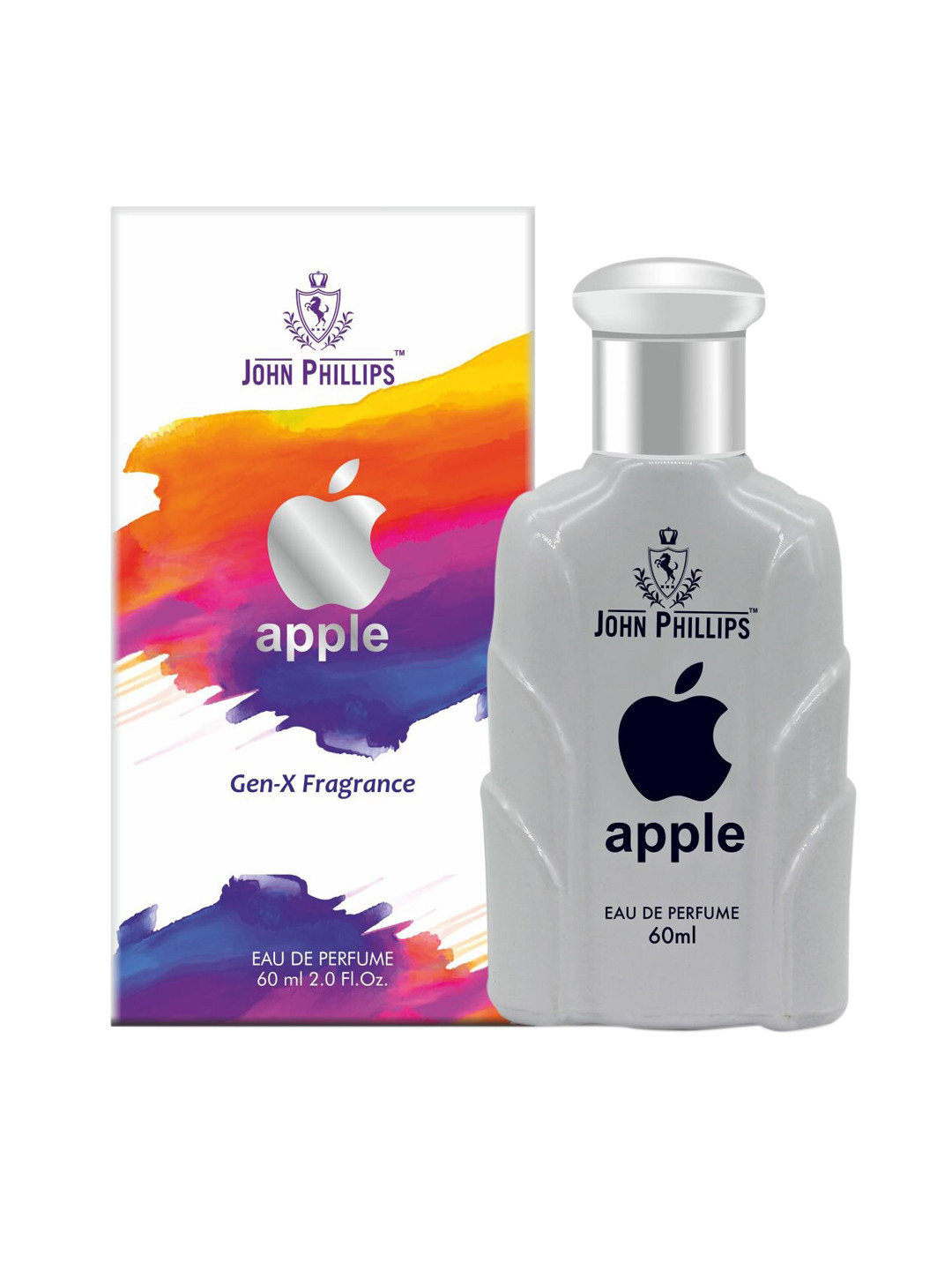 

JOHN PHILLIPS Apple & Magnet Set Of 2 Long Lasting Eau De Parfum 60 ml Each, Black