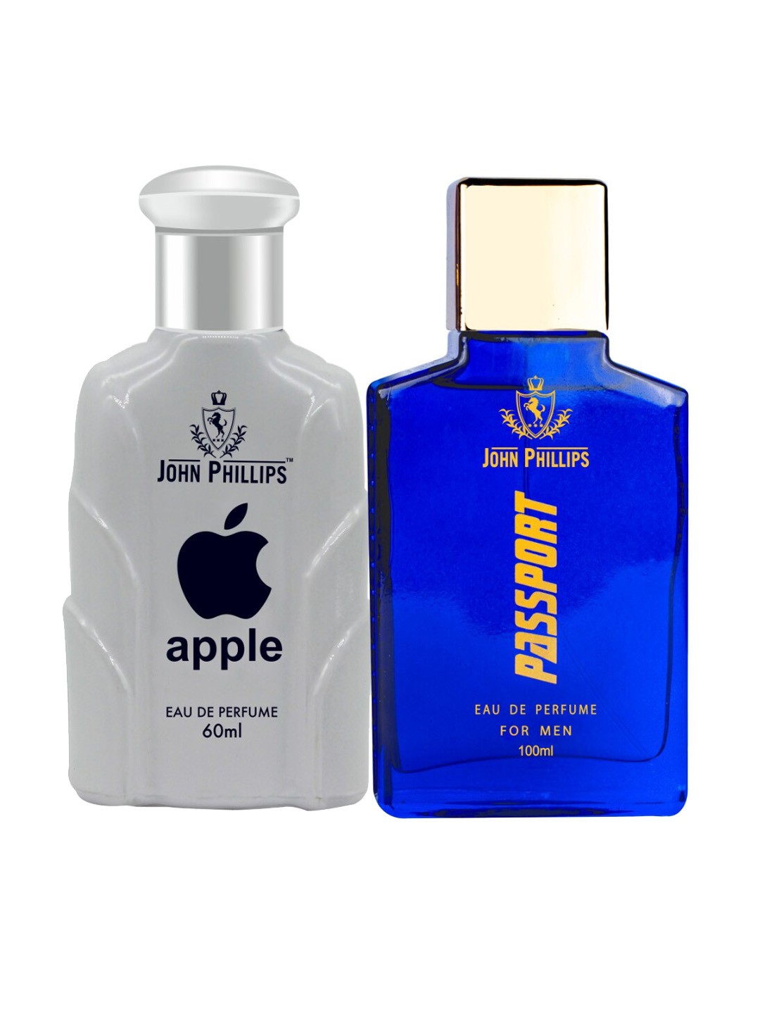 

JOHN PHILLIPS Apple & Passport Set Of 2 Long Lasting Eau De Parfum, Blue