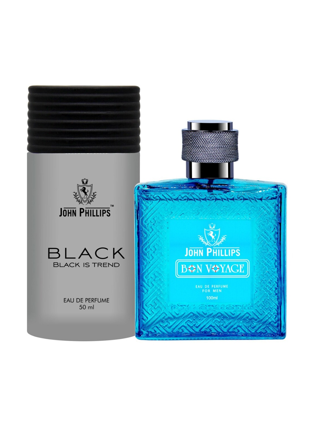 

JOHN PHILLIPS Bon Voyage & Black Set Of 2 Long Lasting Eau De Parfum, Blue
