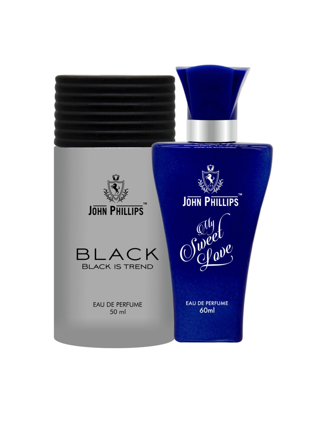 

JOHN PHILLIPS Black & My Sweet Love Set Of 2 Long Lasting Eau De Parfum, Grey