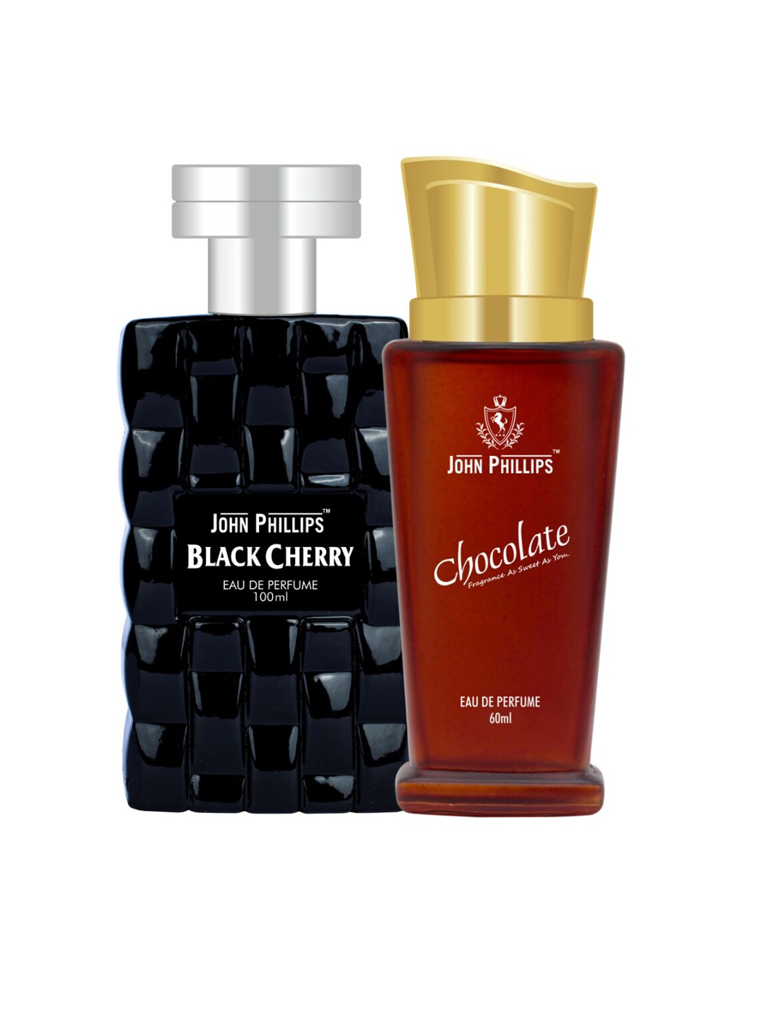 

JOHN PHILLIPS Black Cherry & Chocolate Set Of 2 Long Lasting Eau De Parfum, Red