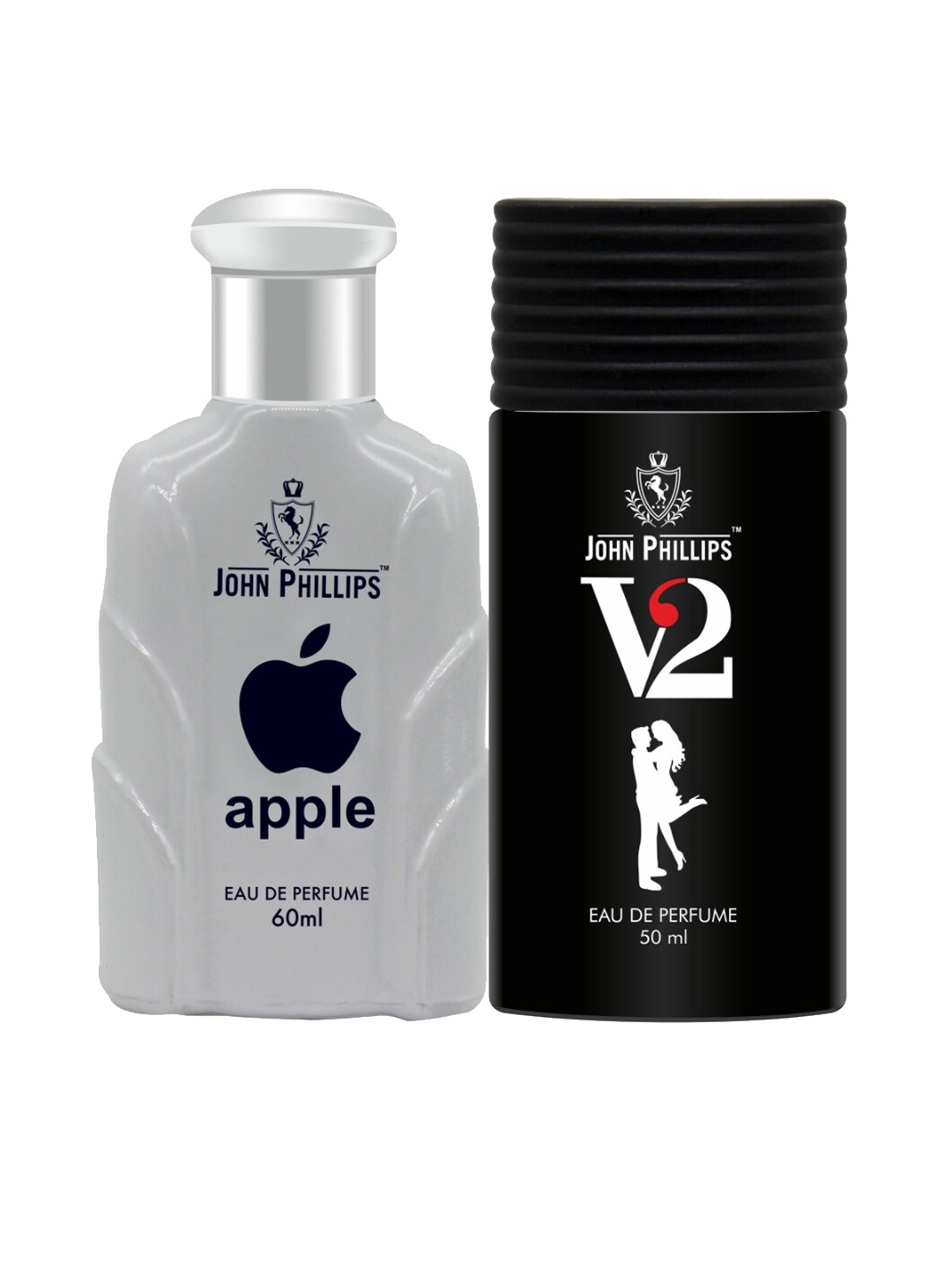 

JOHN PHILLIPS Set Of 2 Apple Eau De Perfume & V2 Eau De Perfume, Black