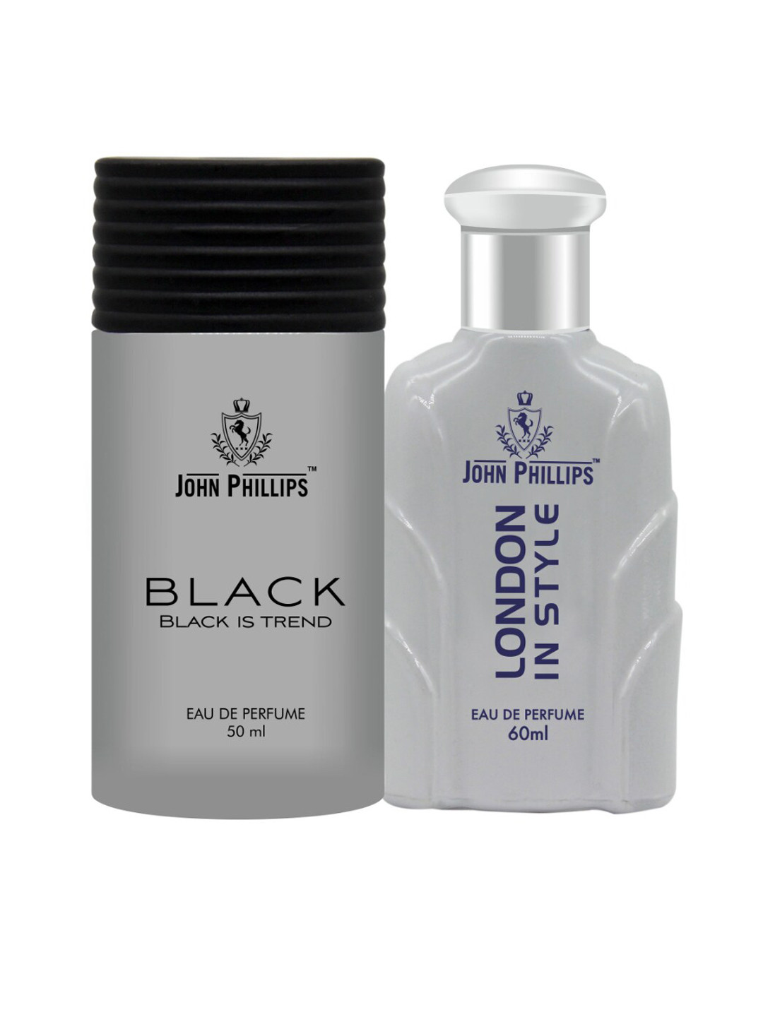 

JOHN PHILLIPS Set Of 2 Black Eau De Perfume & London In Style Eau De Perfume, Grey