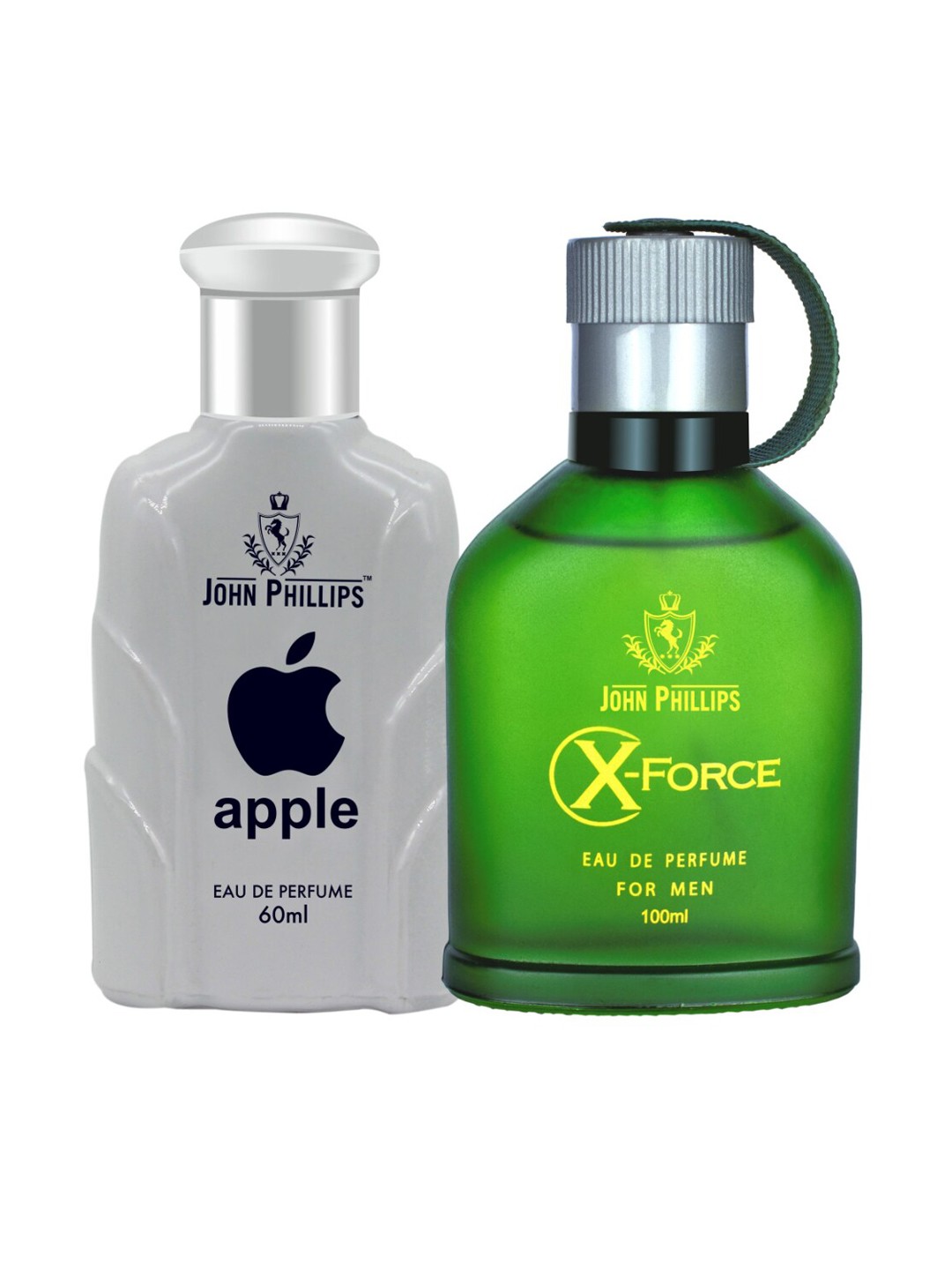 

JOHN PHILLIPS Set Of 2 Apple 60 ml & X-force 100 ml Long Lasting Eau De Parfum, Green