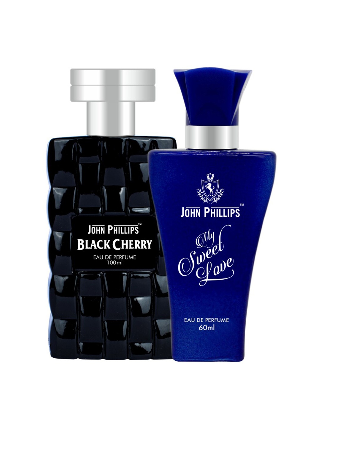 

JOHN PHILLIPS Set Of 2 Black Cherry 100 ml & My Sweet Love Eau De Perfume 60 ml, Blue