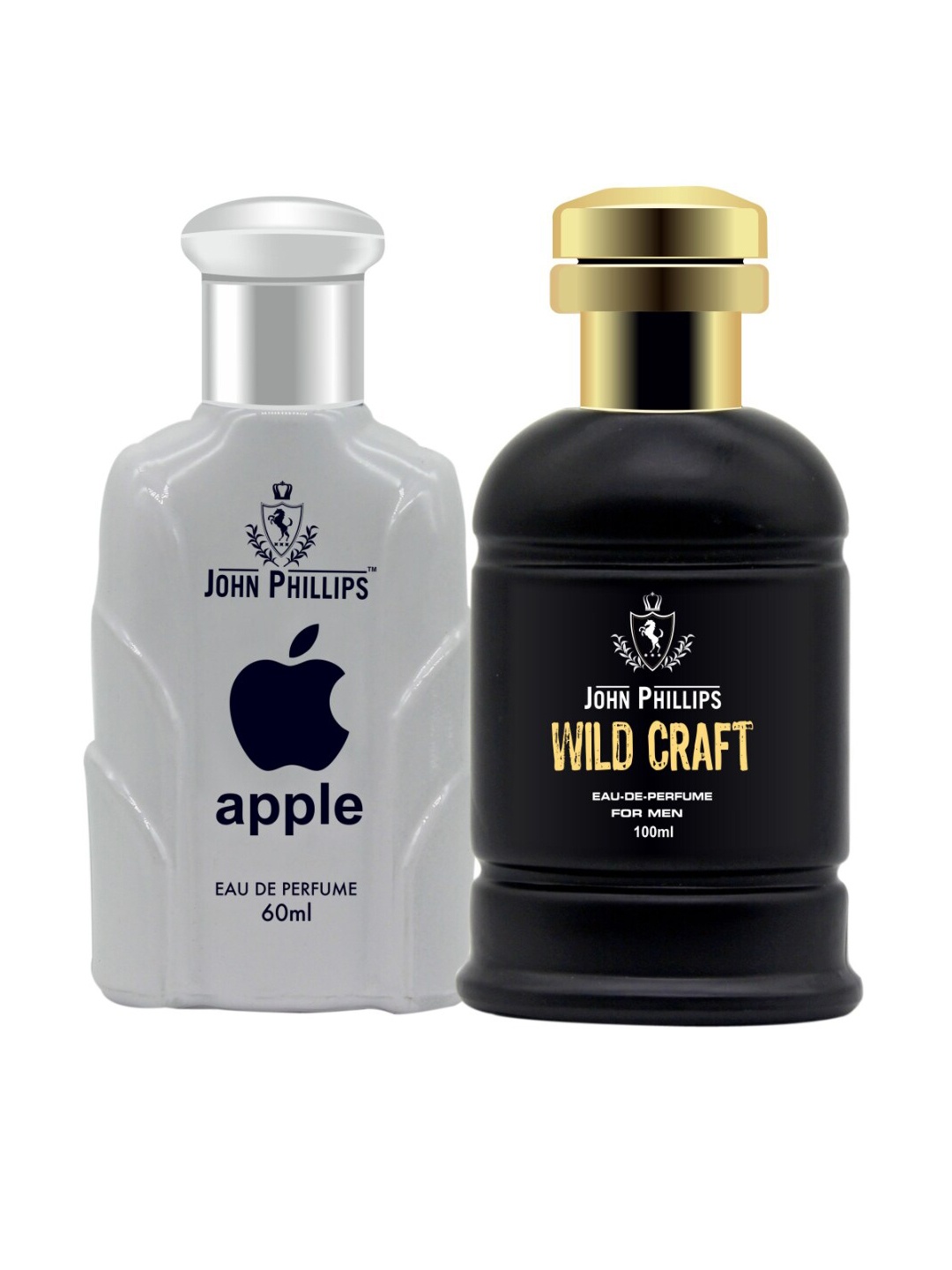 

JOHN PHILLIPS Set Of 2 Apple Eau De Perfume 60 ml & Wildcraft Eau De Perfume 100 ml, Grey
