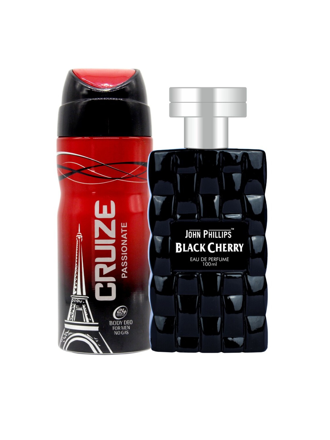 

JOHN PHILLIPS Set Of 2 Black Cherry Perfume & Cruize Passionate Deo, Na