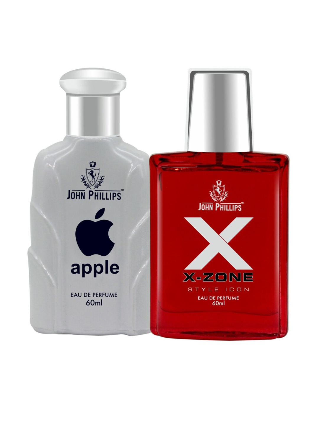 

JOHN PHILLIPS Apple & XX-Zone Set Of 2 Long Lasting Eau De Parfum 60 ml Each, Red