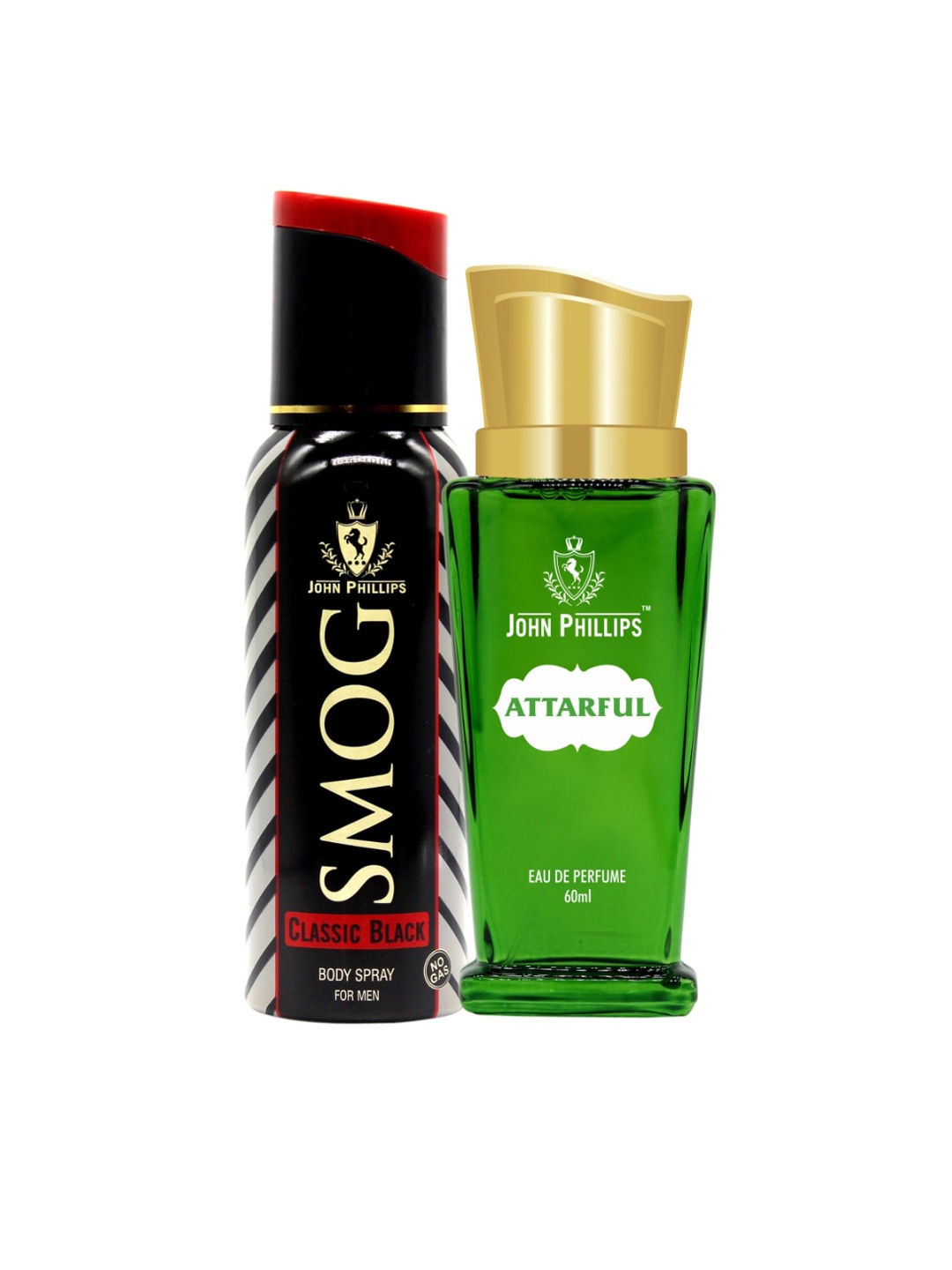 

JOHN PHILLIPS Pack of 2 Eau De French Perfume + Deodorant-120ml+60ml, Green