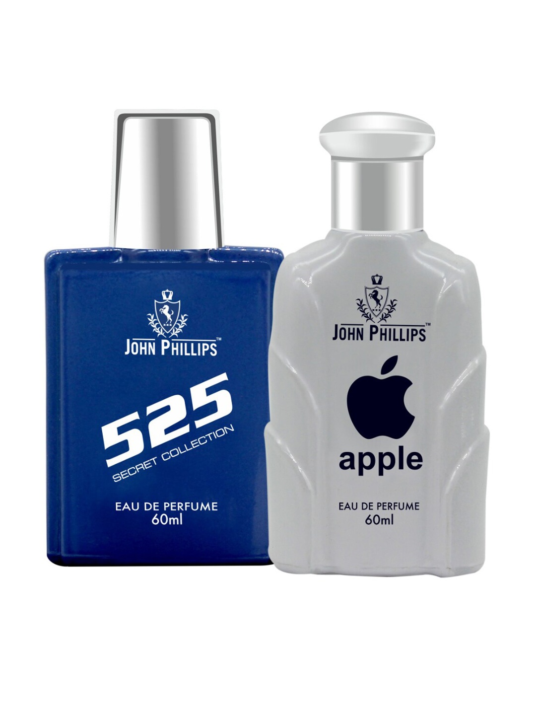 

JOHN PHILLIPS 525 & Apple Set Of 2 Long Lasting Eau De Parfum 60 ml Each, Blue