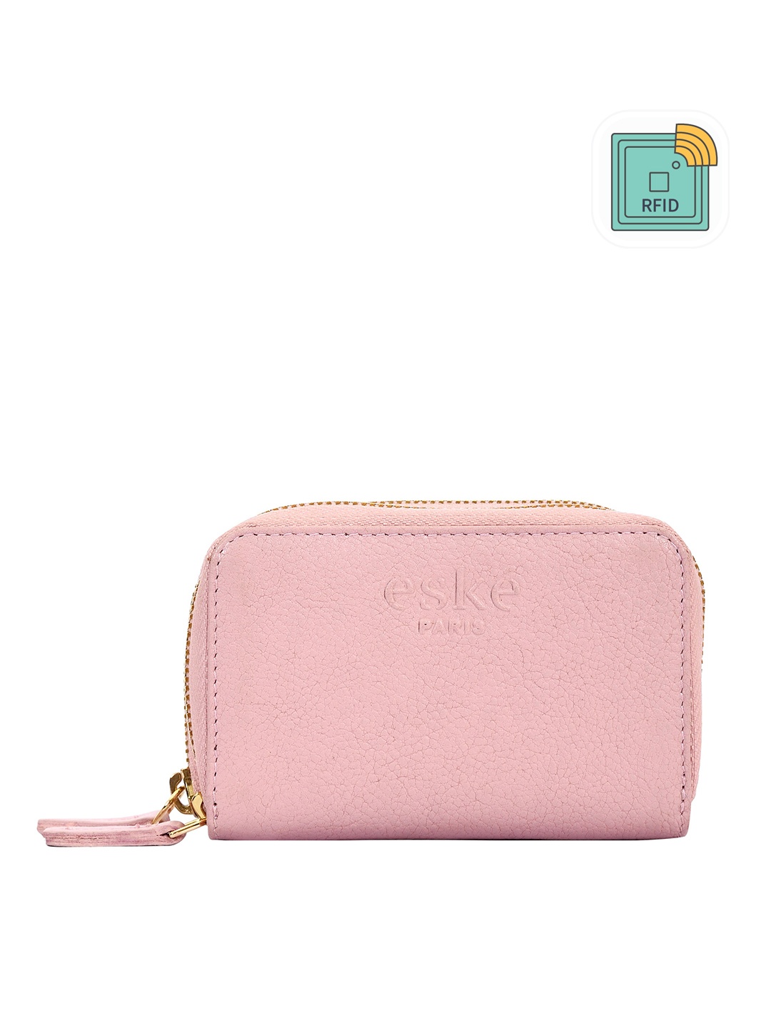 

Eske Women Leather Zip Around Wallet, Rose