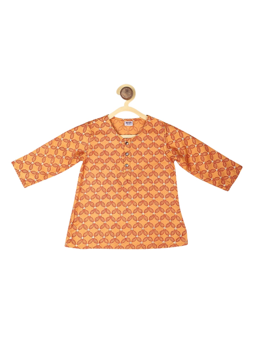 

Fabindia Boys Ethnic Motifs Printed Kurta, Rust