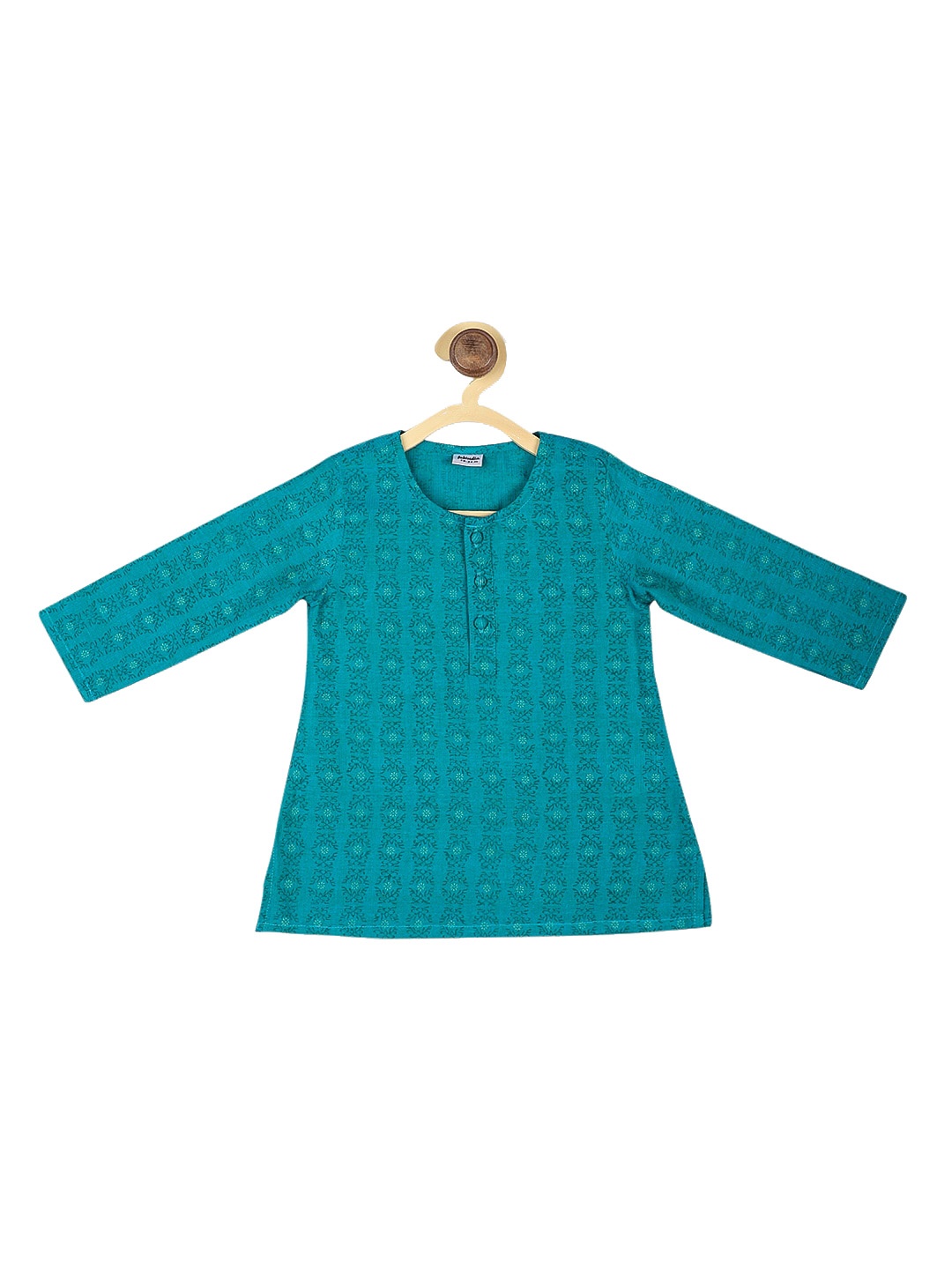 

Fabindia Infants Boys Ethnic Printed Cotton Kurta, Green