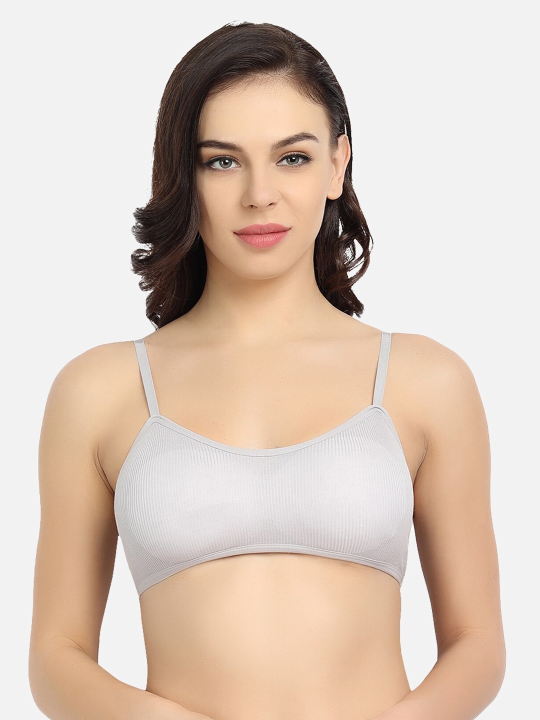 

Gopalvilla Lightly Padded Seamless Cotton Bralette Bra UNIQUE102_GR, Grey