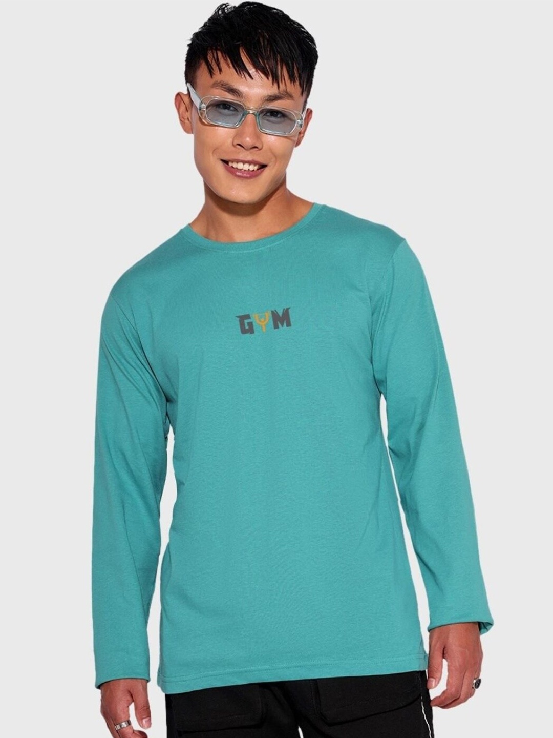 

Bewakoof Men Typography Cotton T-shirt, Blue