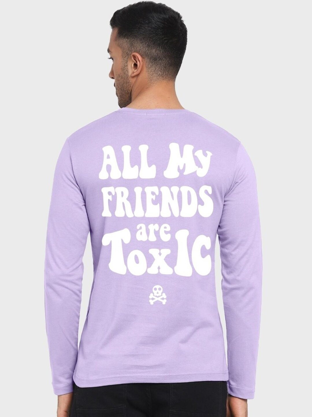 

Bewakoof Men Typography Printed Cotton T-shirt, Purple