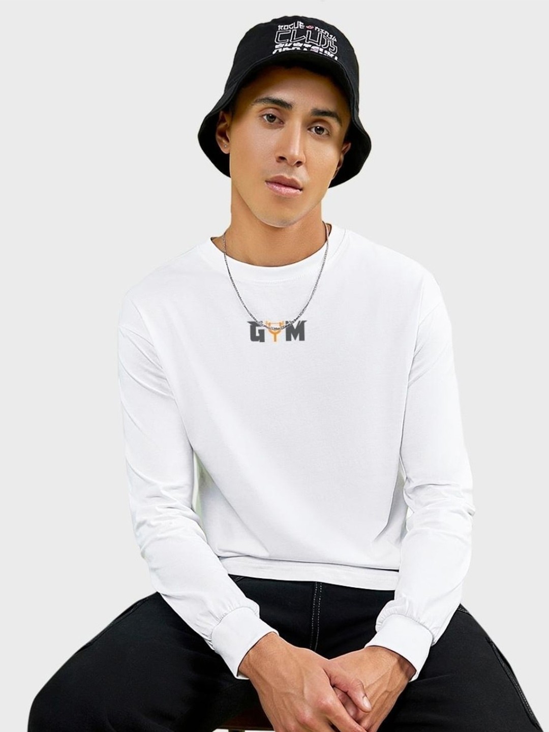 

Bewakoof Cotton Typography Printed Oversized T-shirt, White