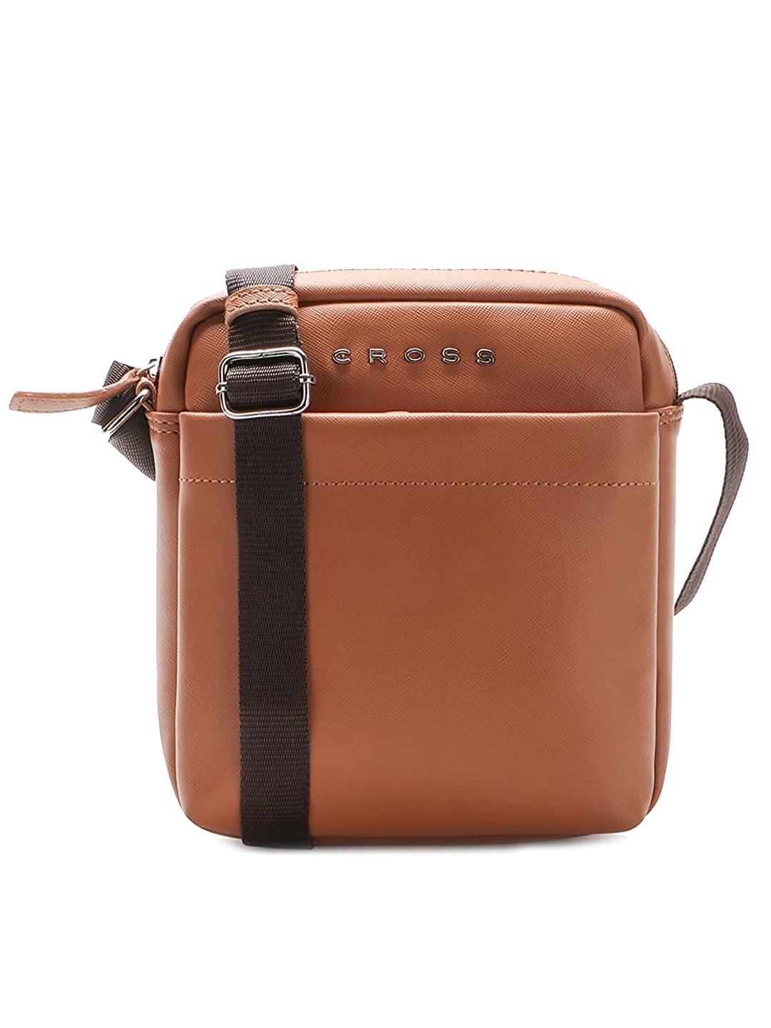 

Cross Structured Sling Bag, Tan