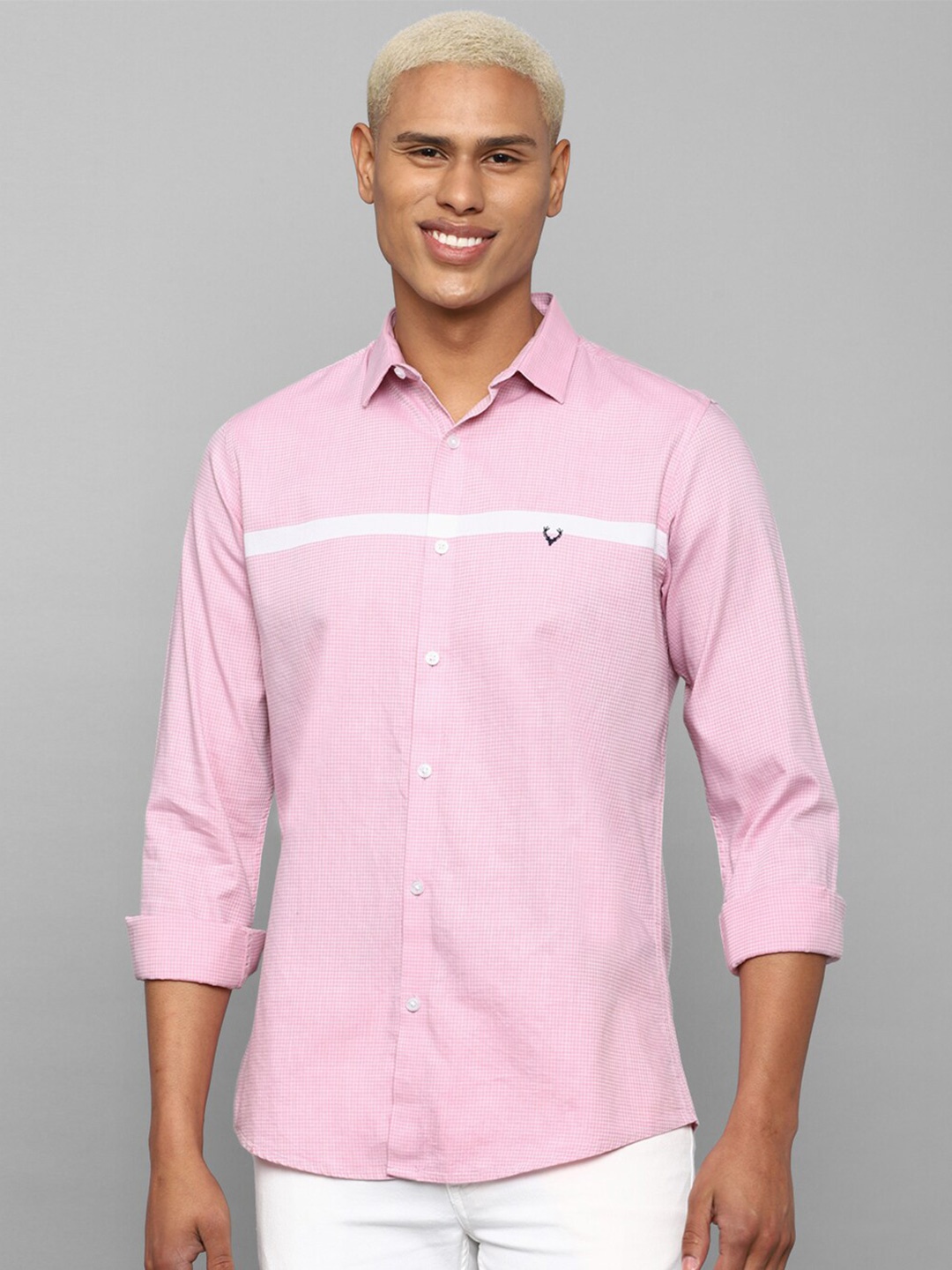 

Allen Solly Men Slim Fit Casual Cotton Shirt, Pink
