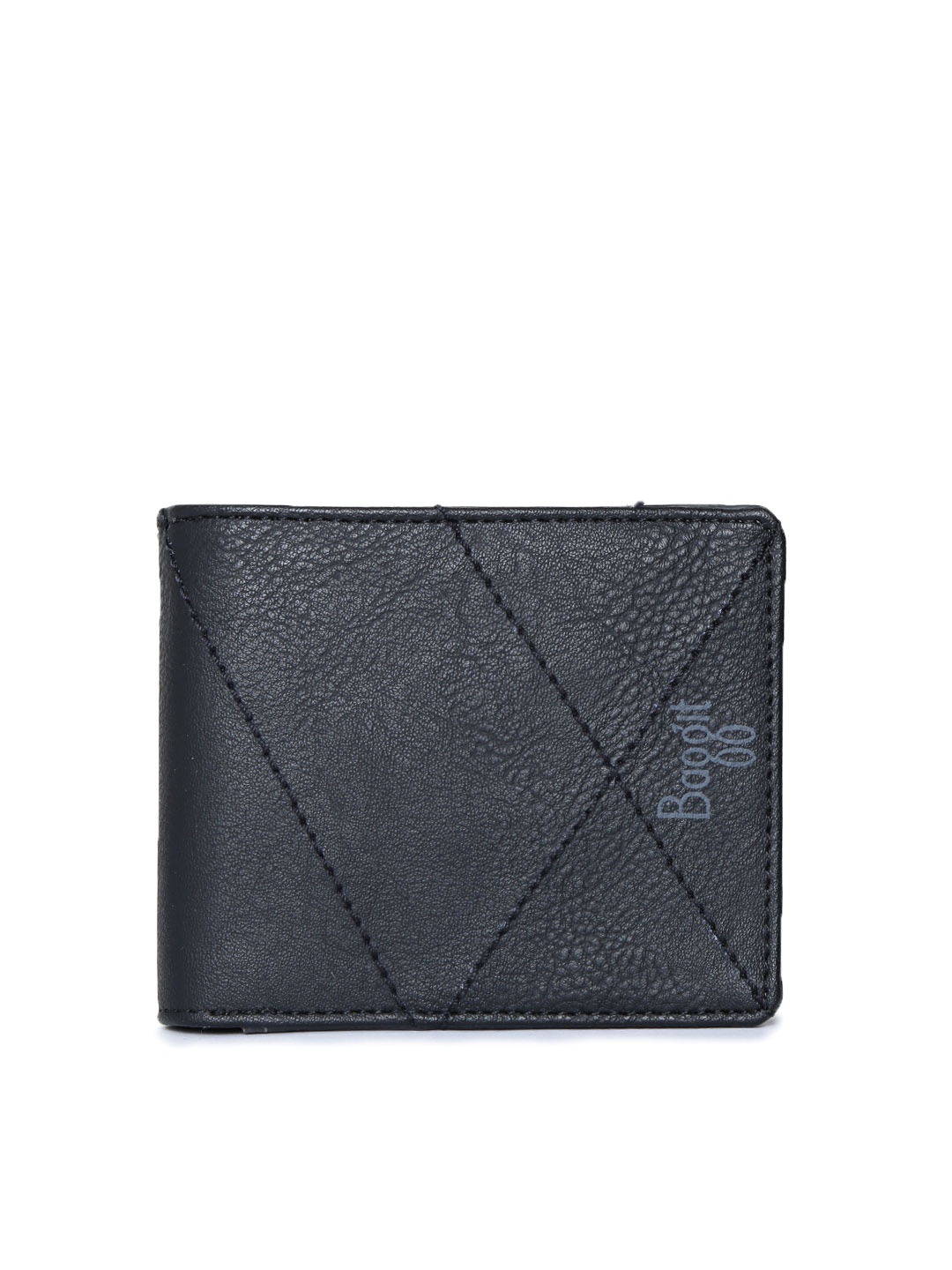 

Baggit Men Black Solid Two Fold Wallet