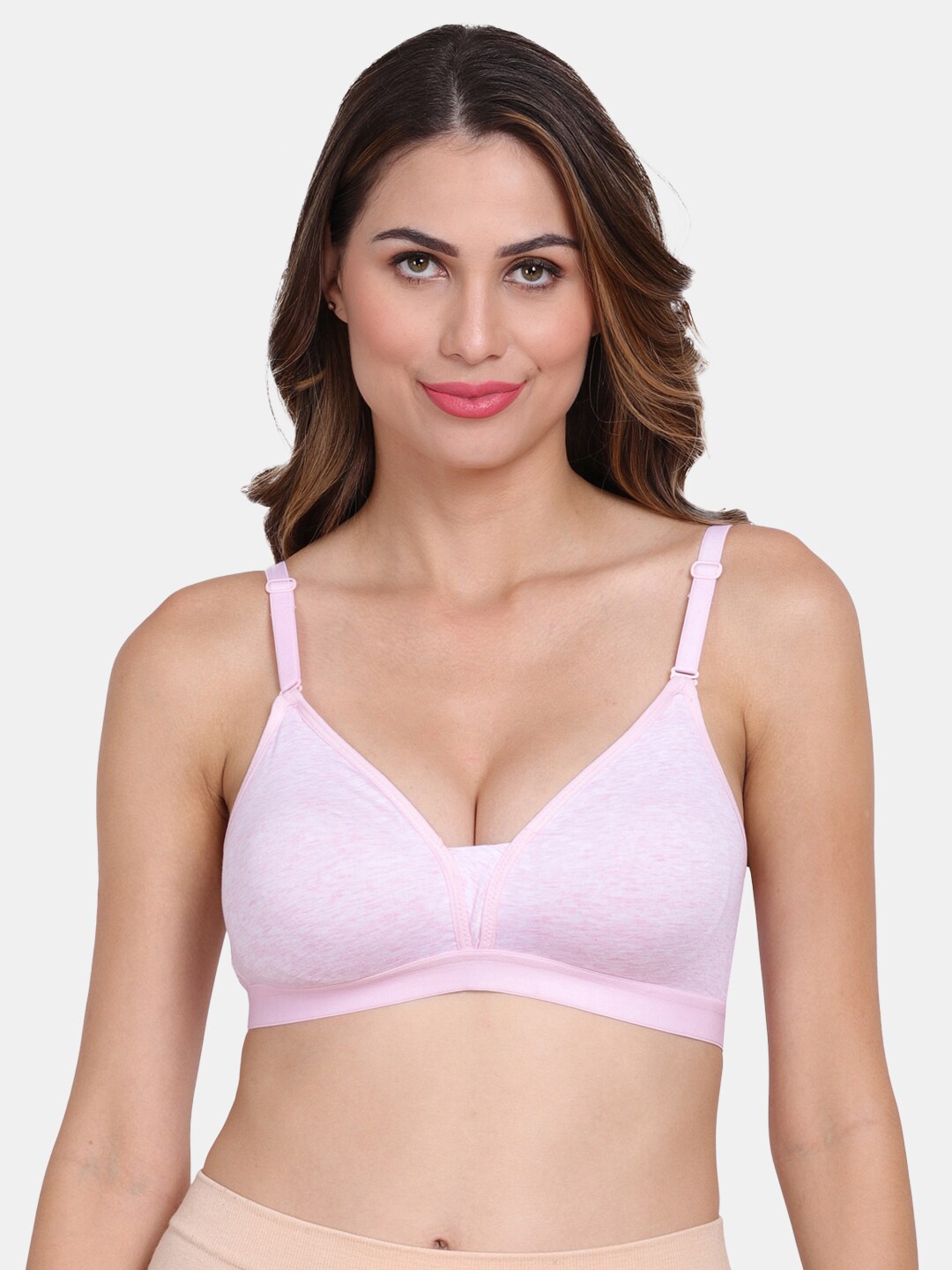 

Amour Secret Non-Wired Seamless T-shirt Bra, Pink