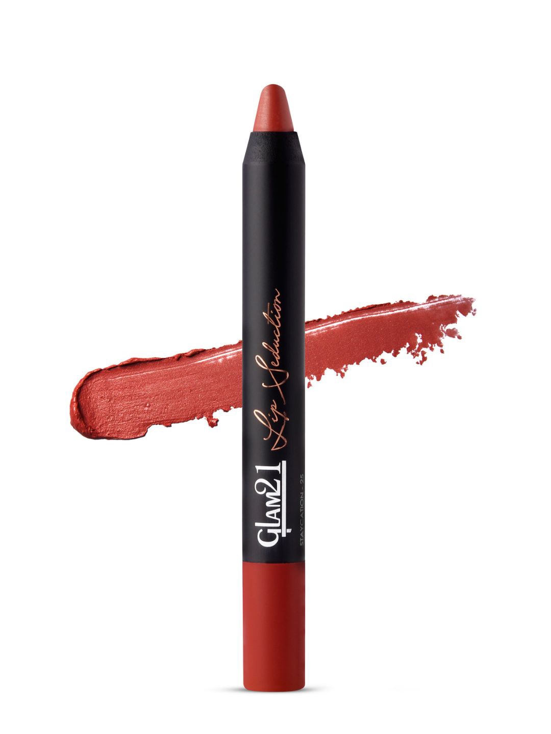 

GLAM21 Lip Seduction Long Lasting & Non-Transfer Crayon Lipstick 3.6g- Staycation 25, Rust