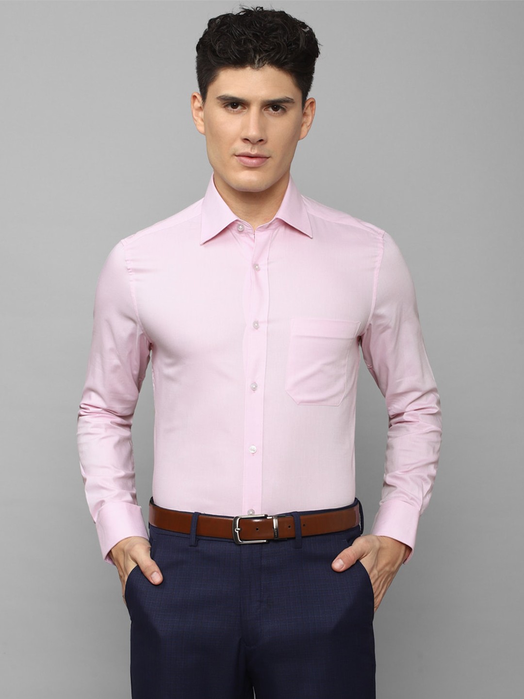 

Louis Philippe Men Formal Cotton Shirt, Pink