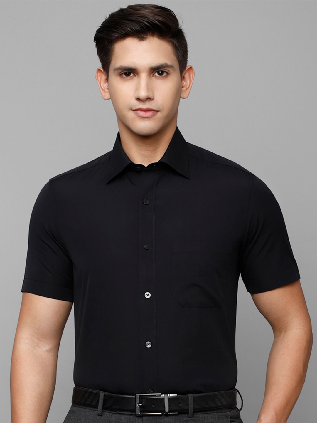 

Louis Philippe Men Formal Cotton Shirt, Black