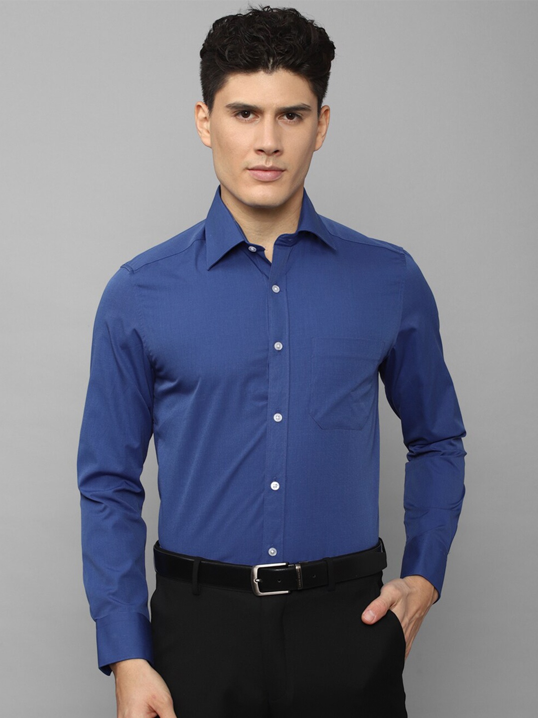 

Louis Philippe Men Formal Cotton Shirt, Blue
