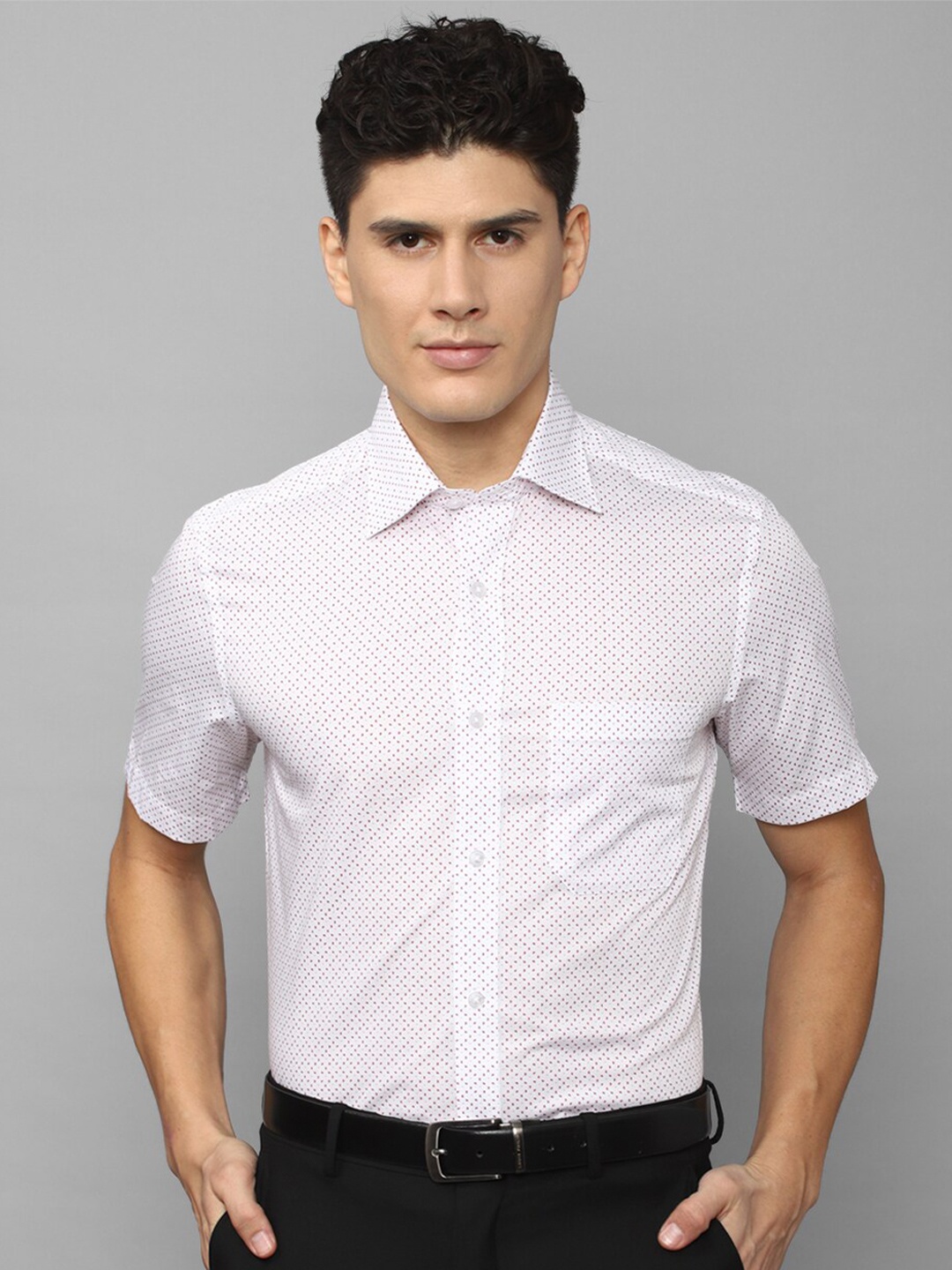 

Louis Philippe Men Printed Formal Shirt, White