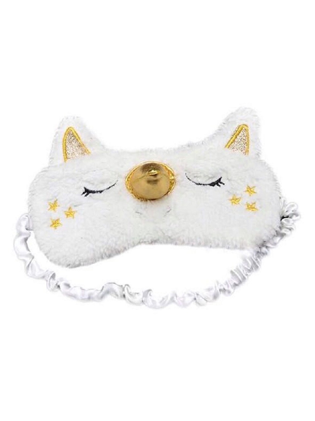 

JENNA Embellished Fur Sleeping Eye Mask, White