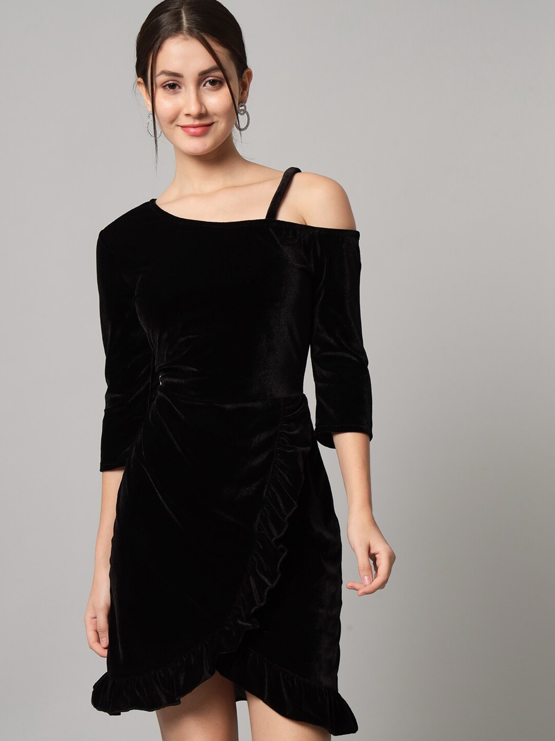 

VAARARO One Shoulder Sheath Dress, Black