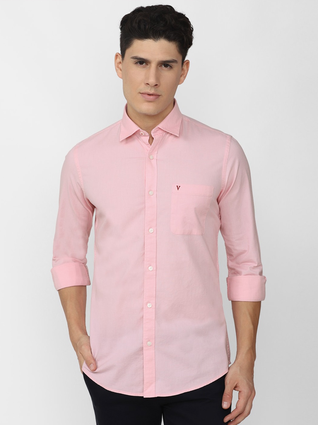 

Van Heusen Sport Men Slim Fit Casual Pure Cotton Shirt, Pink