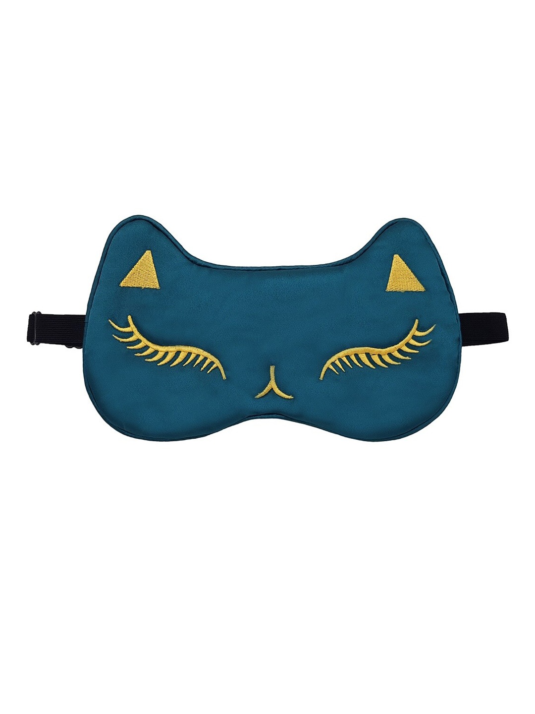 

JENNA Natural Silk Kitty Design Sleeping Eye Mask, Green