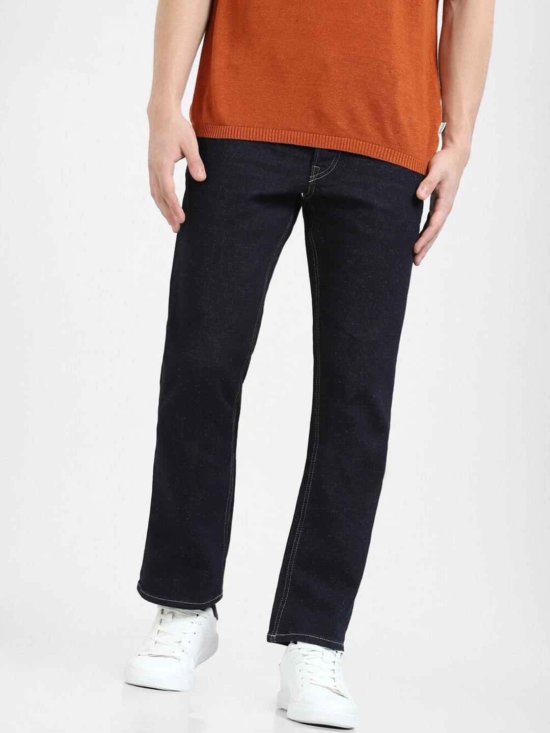 

Jack & Jones Clean Look Men Low-Rise Cotton Jeans, Blue