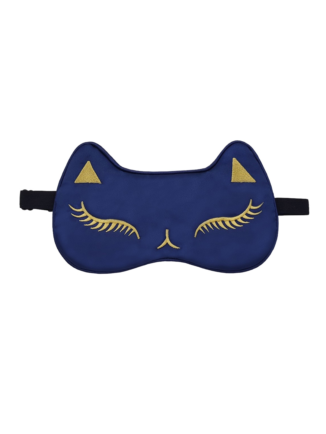 

JENNA Natural Silk Kitty Design Sleep Mask, Blue