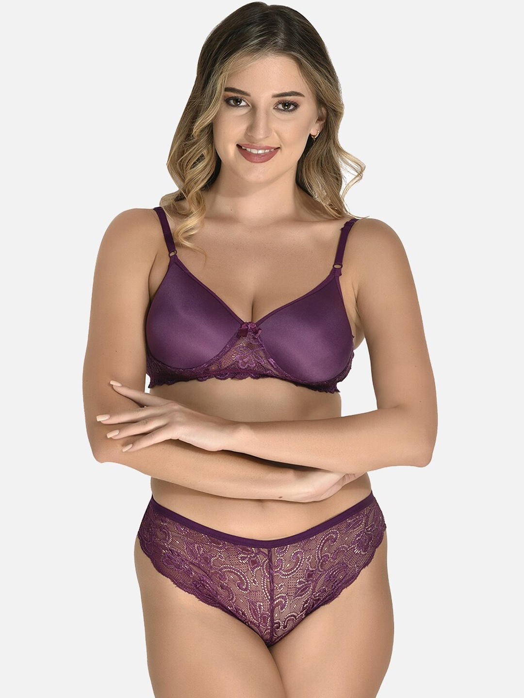 

StyFun Self-Designed Cotton Lingerie Set LS_Jas_Min_Set_Purple_B