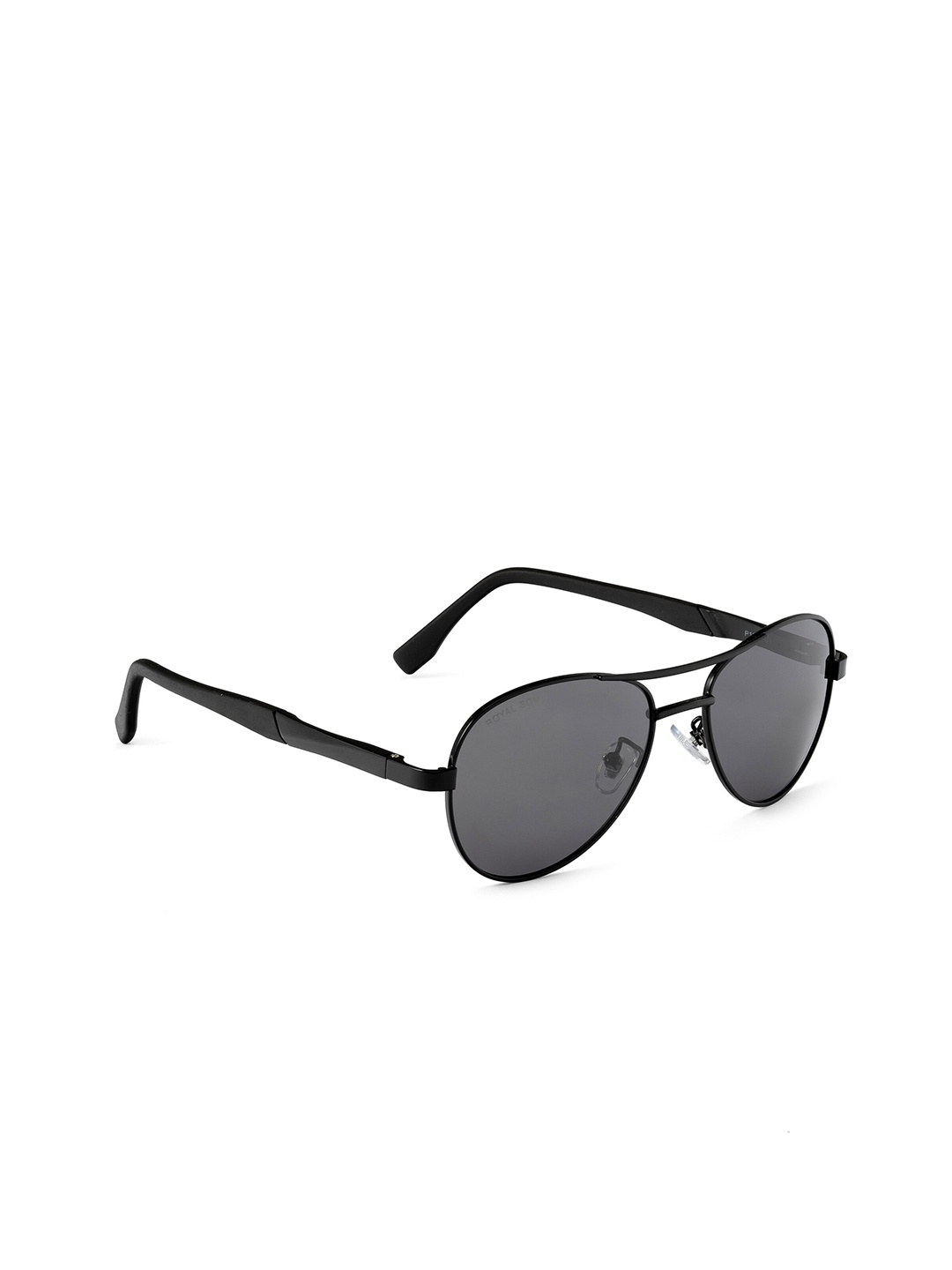 

ROYAL SON Aviator Sunglasses with Polarised and UV Protected Lens, Black