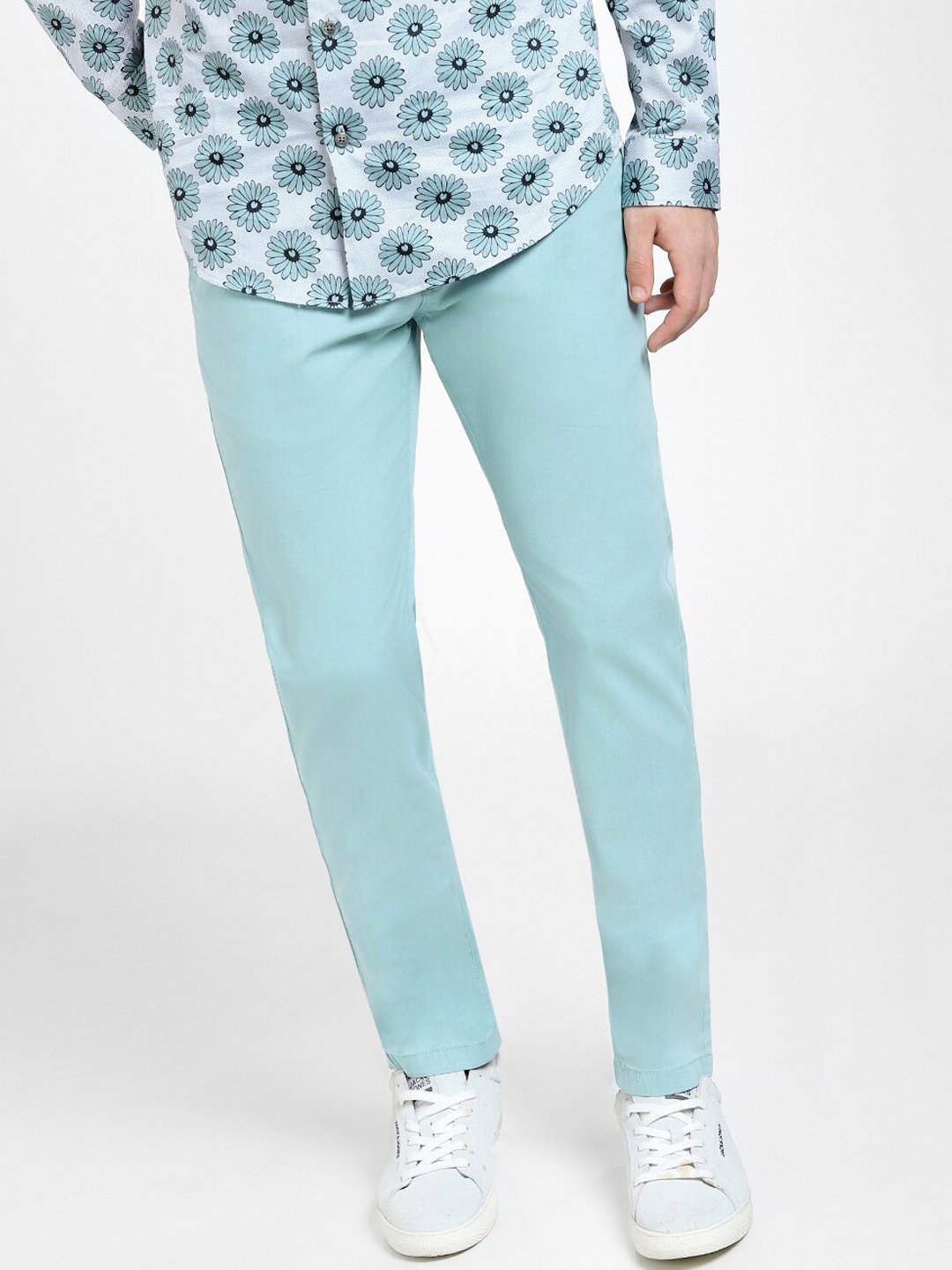 

Jack & Jones Men Regular Fit Chinos Trousers, Blue