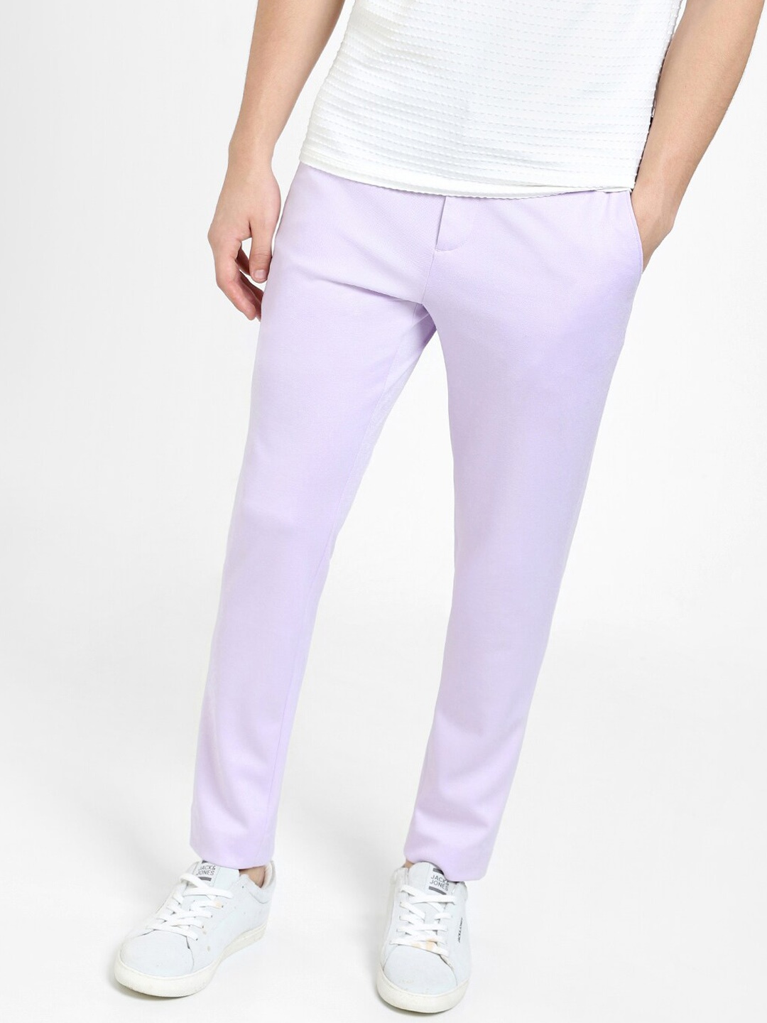 

Jack & Jones Men Regular-Fit Slim Fit Trousers, Lavender