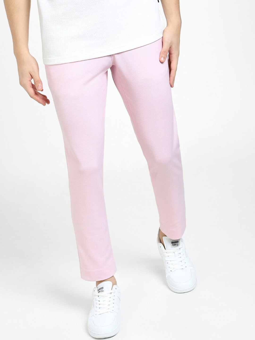 

Jack & Jones Men Slim Fit Chinos Trousers, Pink