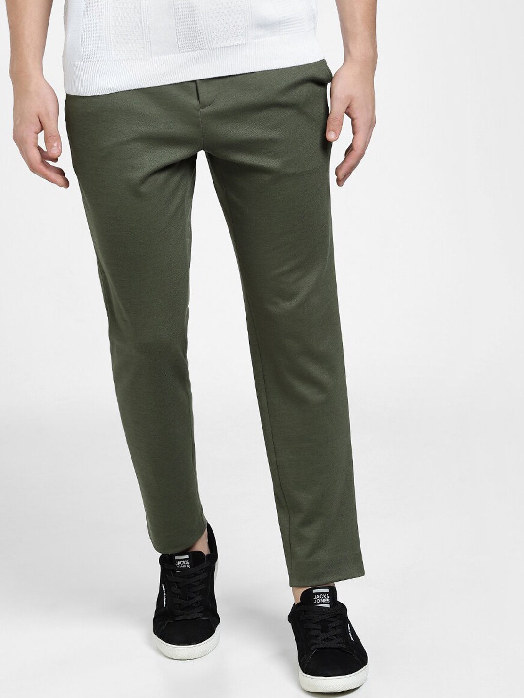 

Jack & Jones Men Slim Fit Chinos Trousers, Olive