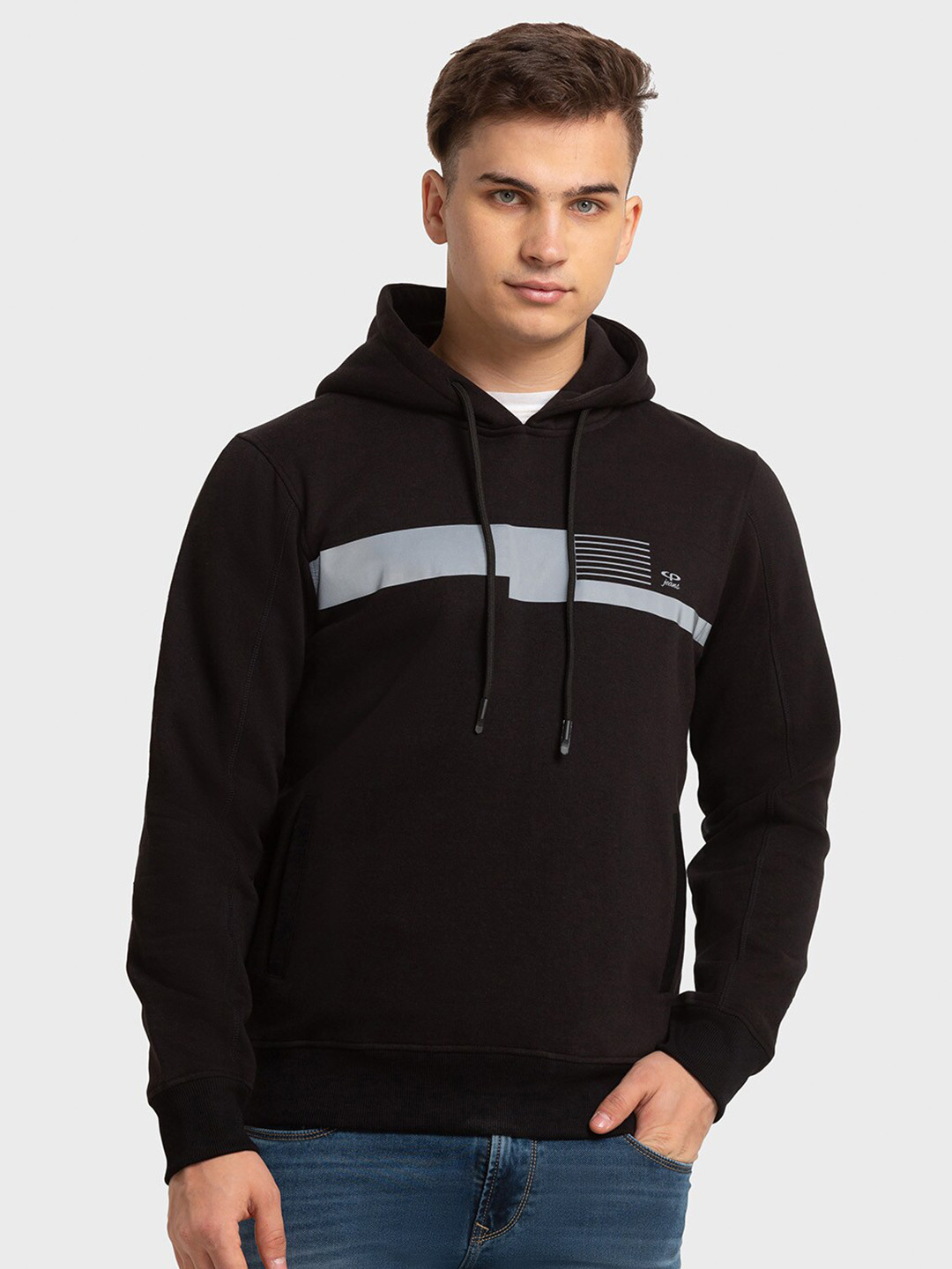 

ColorPlus Men Hooded Pullover Sweatshirt, Black