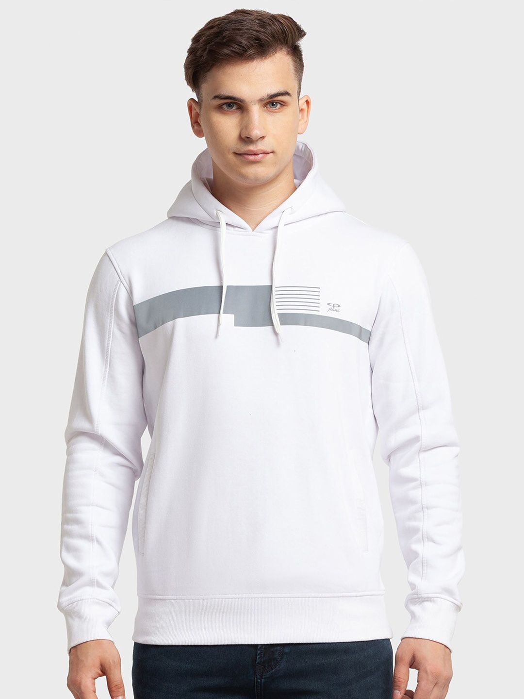 

ColorPlus Men Hooded Pullover Sweatshirt, White