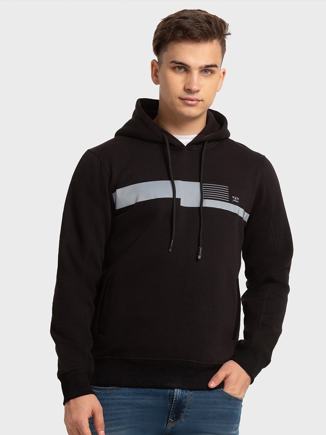 

ColorPlus Men Hooded Pullover Sweatshirt, Black