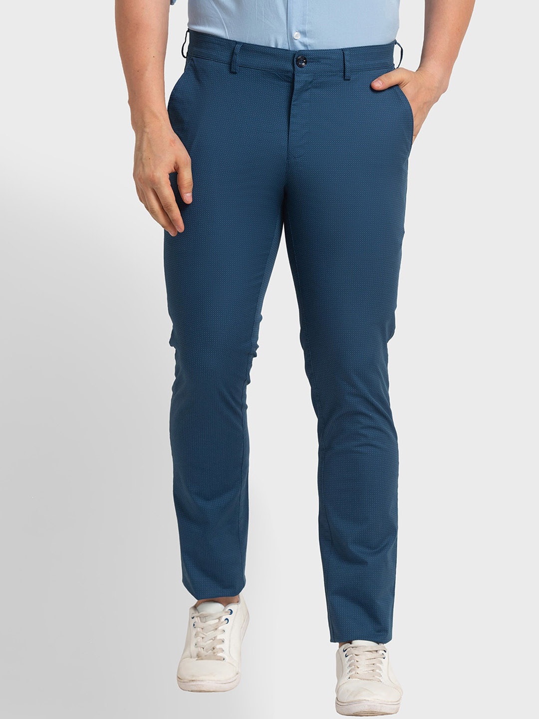 

ColorPlus Men Regular Fit Chino Trousers, Teal
