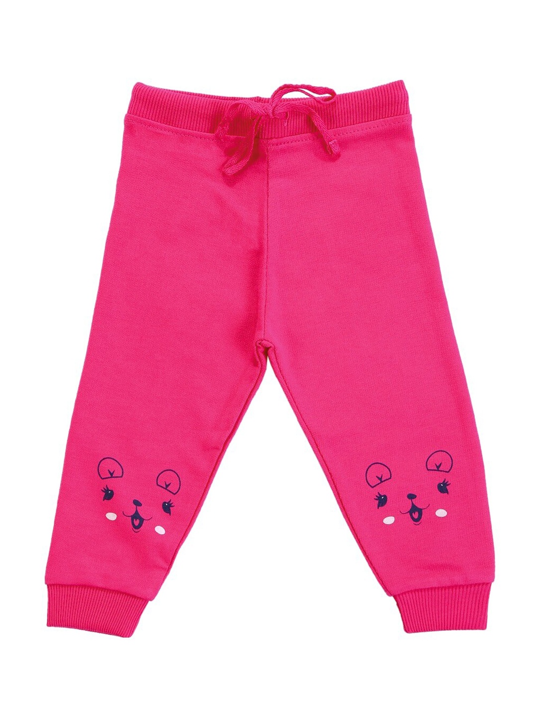 

Bodycare Kids Girls Printed Cotton Joggers, Fuchsia