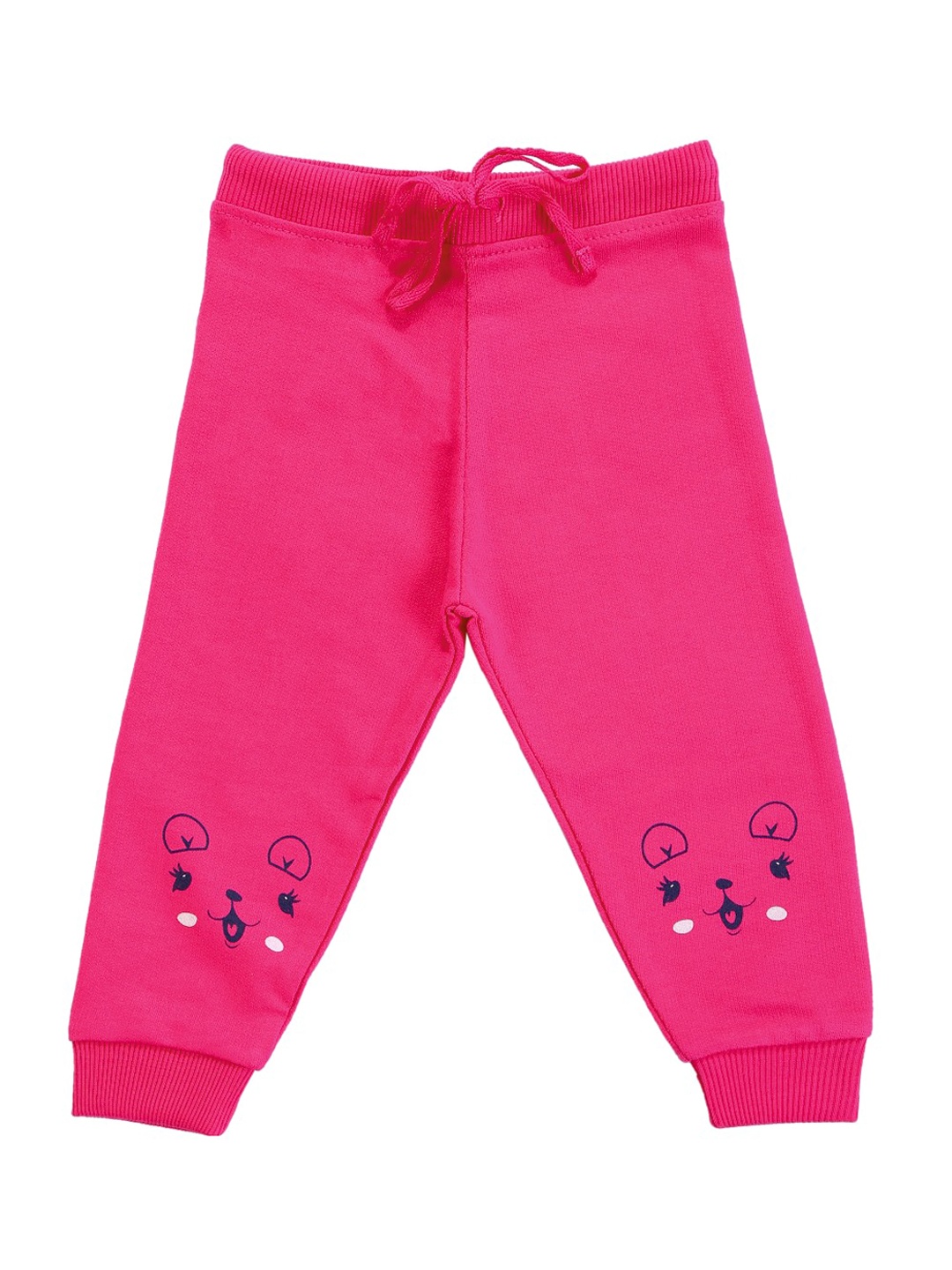 

Bodycare Kids Girls Printed Cotton Joggers, Fuchsia