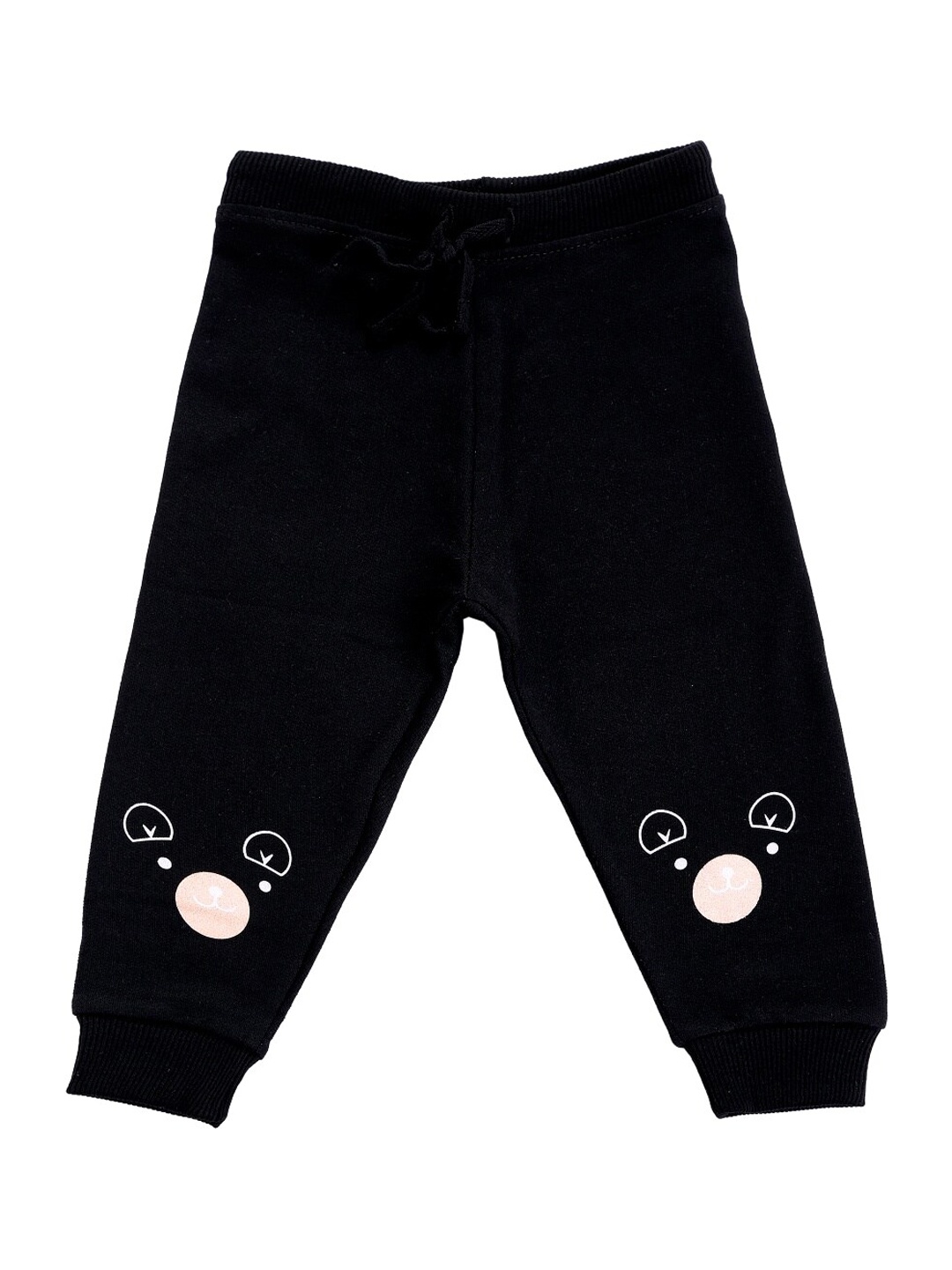 

Bodycare Kids Infant Girls Printed Cotton Joggers, Black