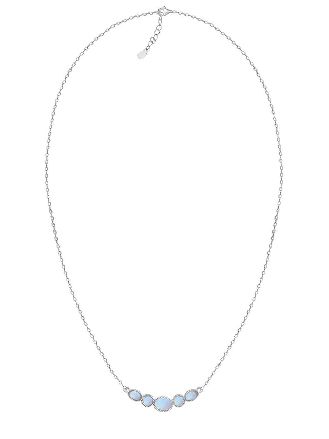 

GIVA Sterling Silver Rhodium-Plated Necklace, Blue